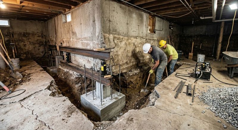Basement Underpinning in Marshfield, MA