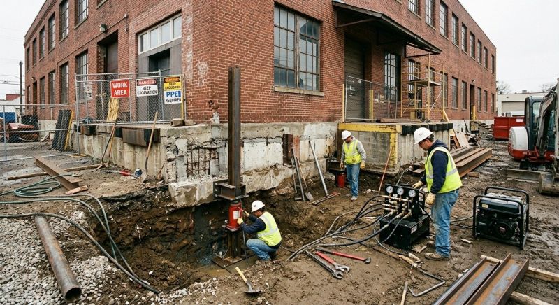 Building Foundation Repair in Dedham, MA