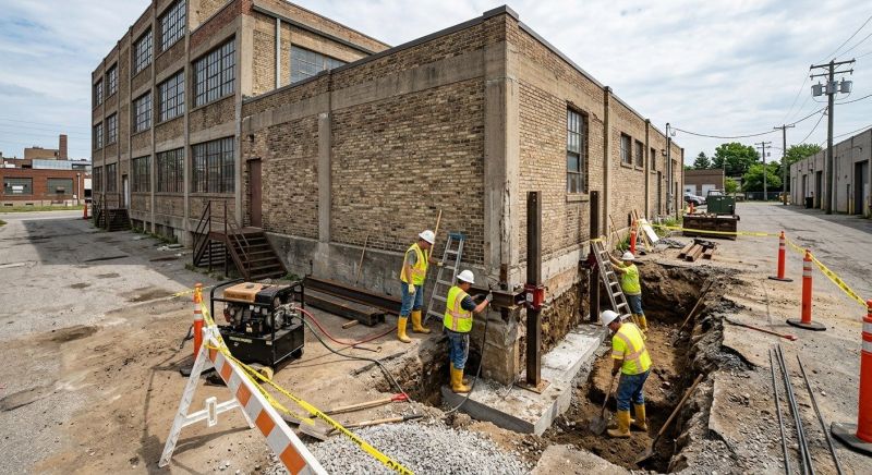 Building Foundation Repair in East Weymouth, MA