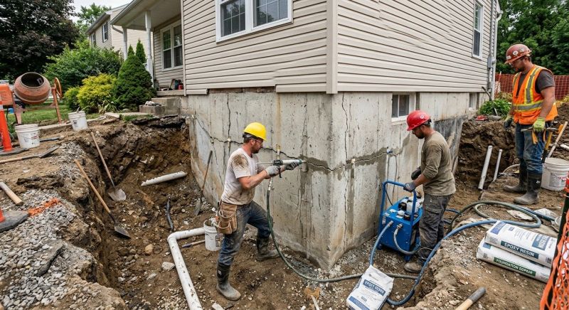 Cracked Foundation Repair in Hull, MA