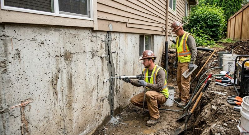 Cracked Foundation Repair in Hull, MA