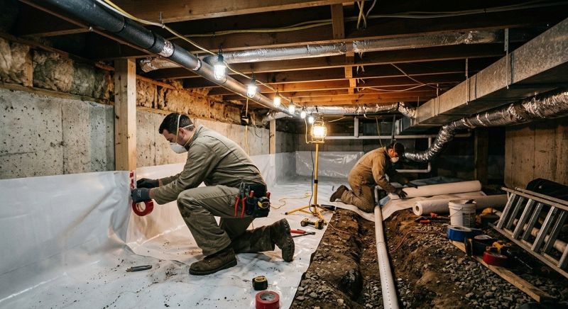 Crawl Space Leveling in Marshfield, MA