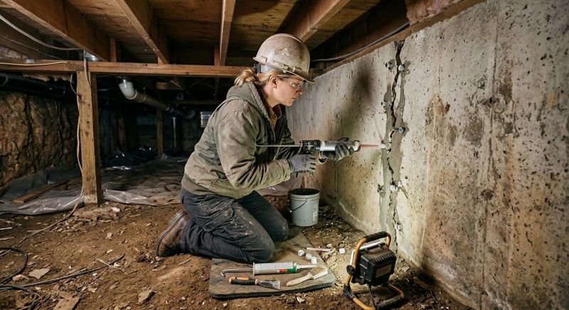 Crawlspace Foundation Repair in Roslindale, MA