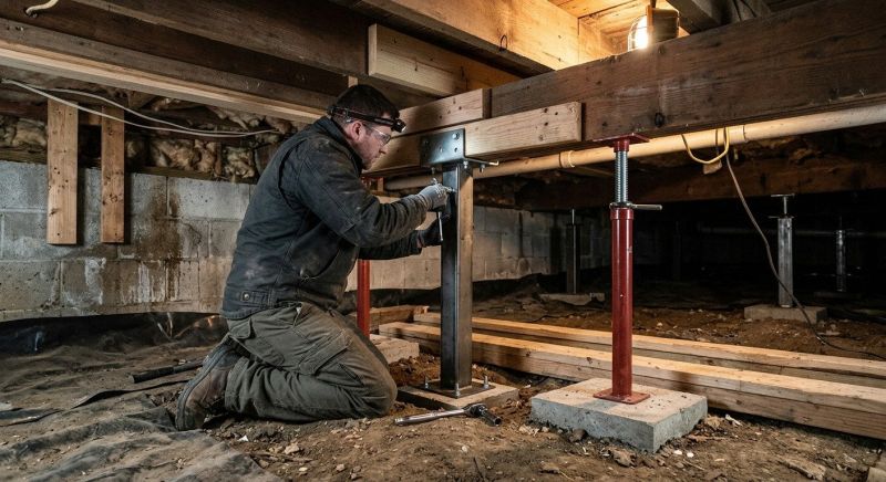 Crawlspace Structural Repair in Marshfield, MA