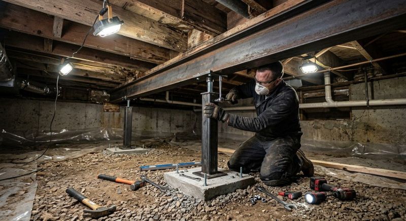 Crawlspace Structural Repair in Marshfield, MA