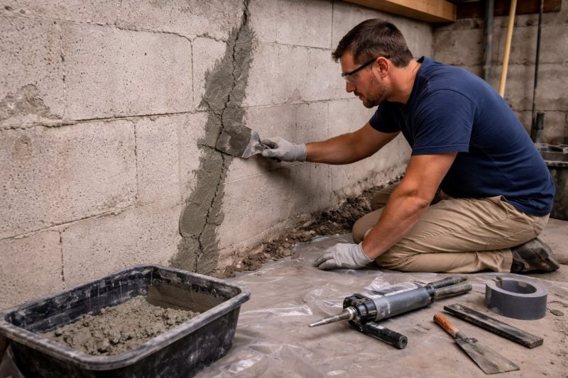 Foundation Crack Repair in Kingston, MA