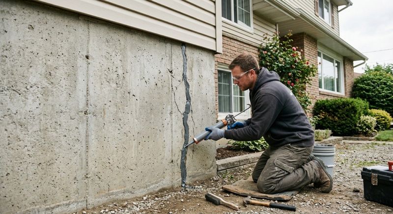 Foundation Crack Sealing in Marshfield, MA
