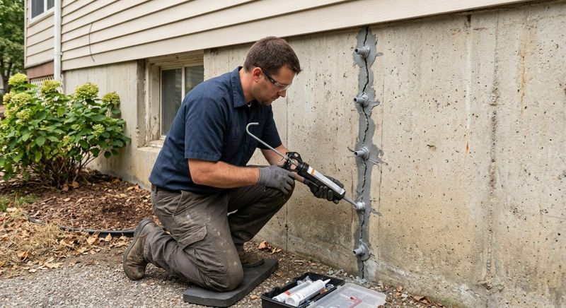 Foundation Crack Sealing in Marshfield, MA