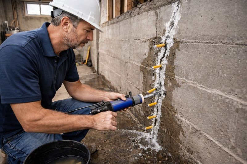 Foundation Crack Sealing in Marshfield, MA