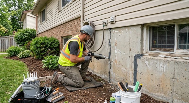 Foundation Crack Sealing in Marshfield, MA