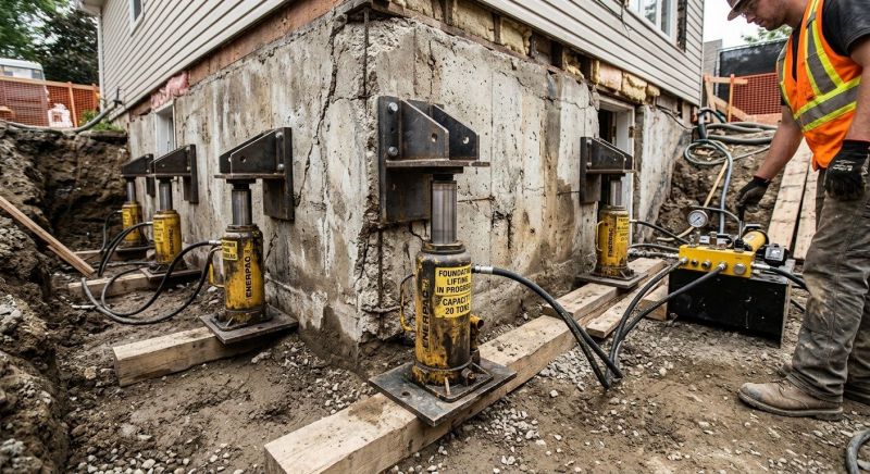 Foundation Jacking in Brookline, MA