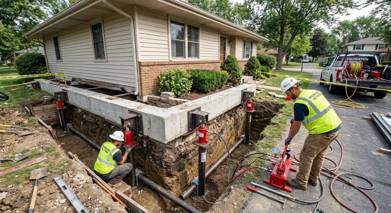 Foundation Jacking in Hanson, MA