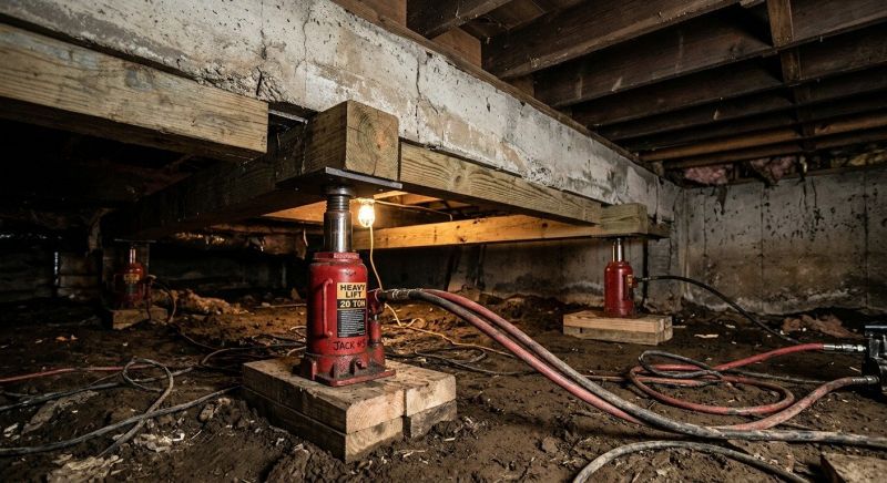 Foundation Jacking in Hull, MA