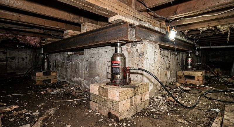 Foundation Jacking in Milton, MA