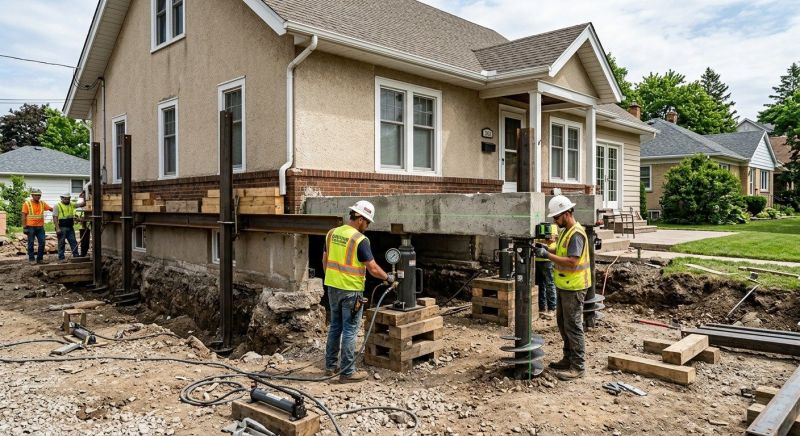Foundation Releveling in Marshfield, MA