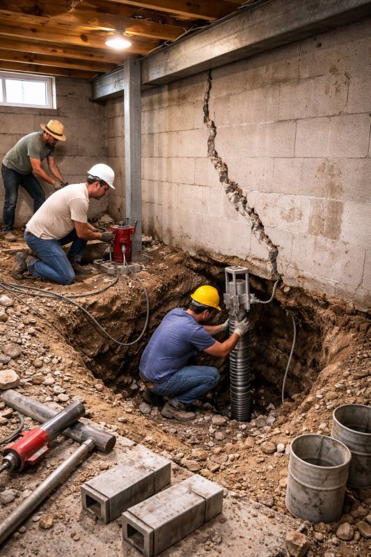 Foundation Structural Repair in Middleboro, MA