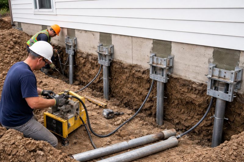 Helical Piers Installation in Marshfield, MA