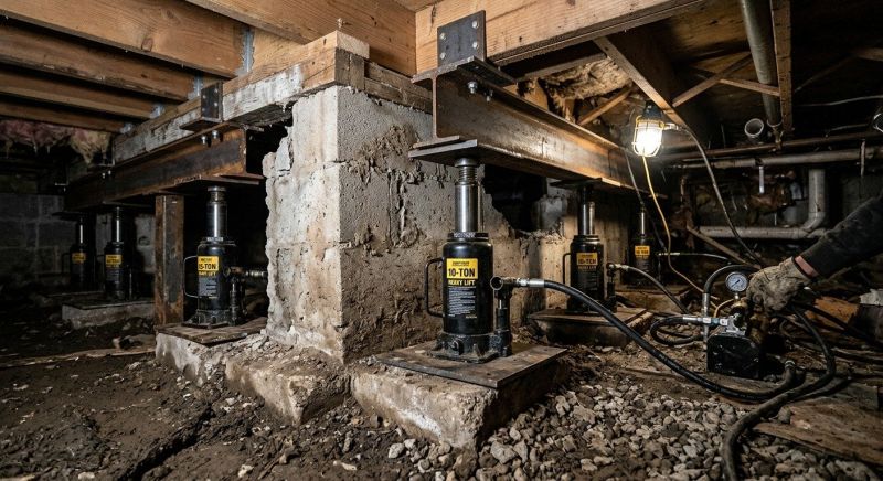 House Foundation Leveling in Marshfield, MA