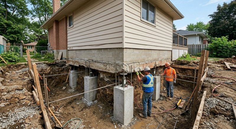 House Underpinning in Marshfield, MA