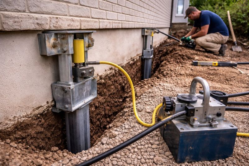 Sinking Foundation Repair in Hingham, MA