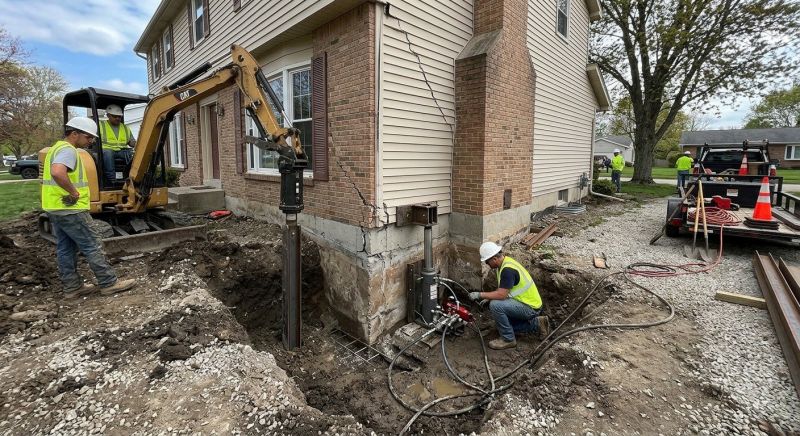Sinking Foundation Repair in Westwood, MA